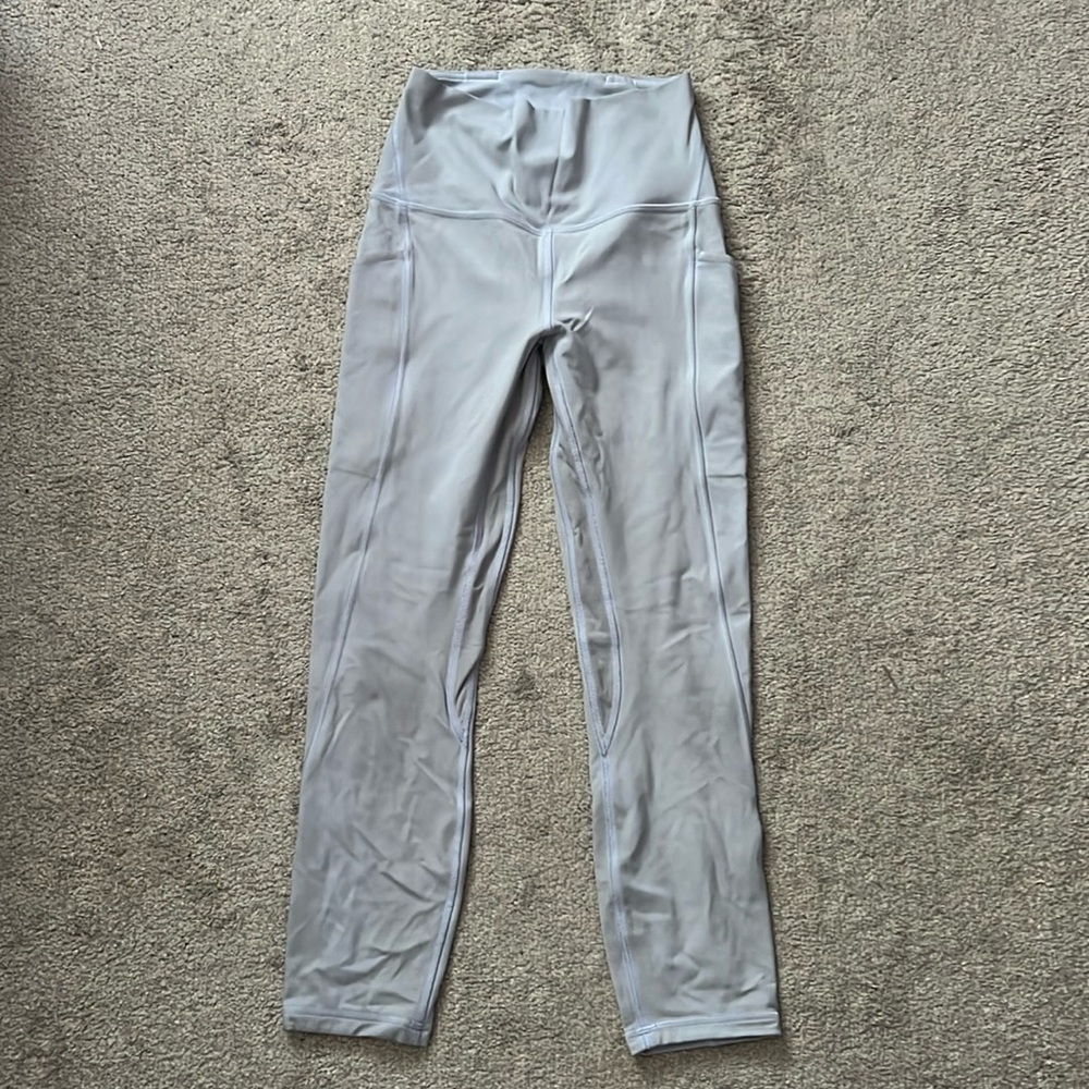 Lulu cyan align crop leggings with pockets